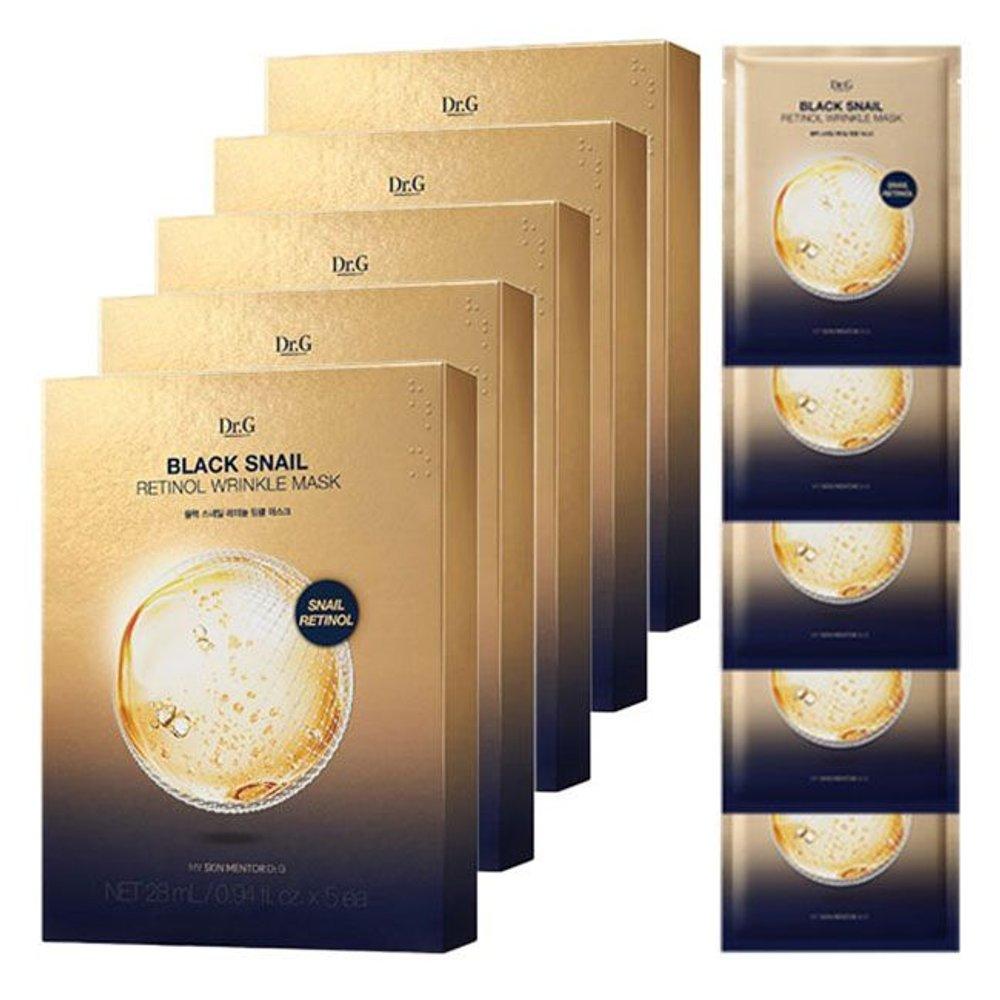 [Dr.G] Black Snail Retinol Wrinkle Mask 5P x 5 Set