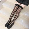 White Silk Bow Stockings For Women Japanese JK Over-the-knee Stockings Sexy Lace High Thigh Fishnet Stockings