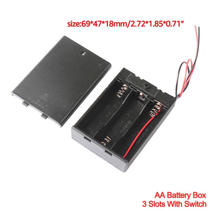 Dustproof Battery Container with Switch 1/2/3/4/6/8 Slots AA Battery Dustproof Storage Box with Switch