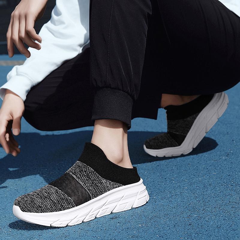 Women's Sandals Backless Walking Sneakers Summer Couple Slip On Mule Socks Shoes Closed Toe Slippers Men Clogs Over Sized