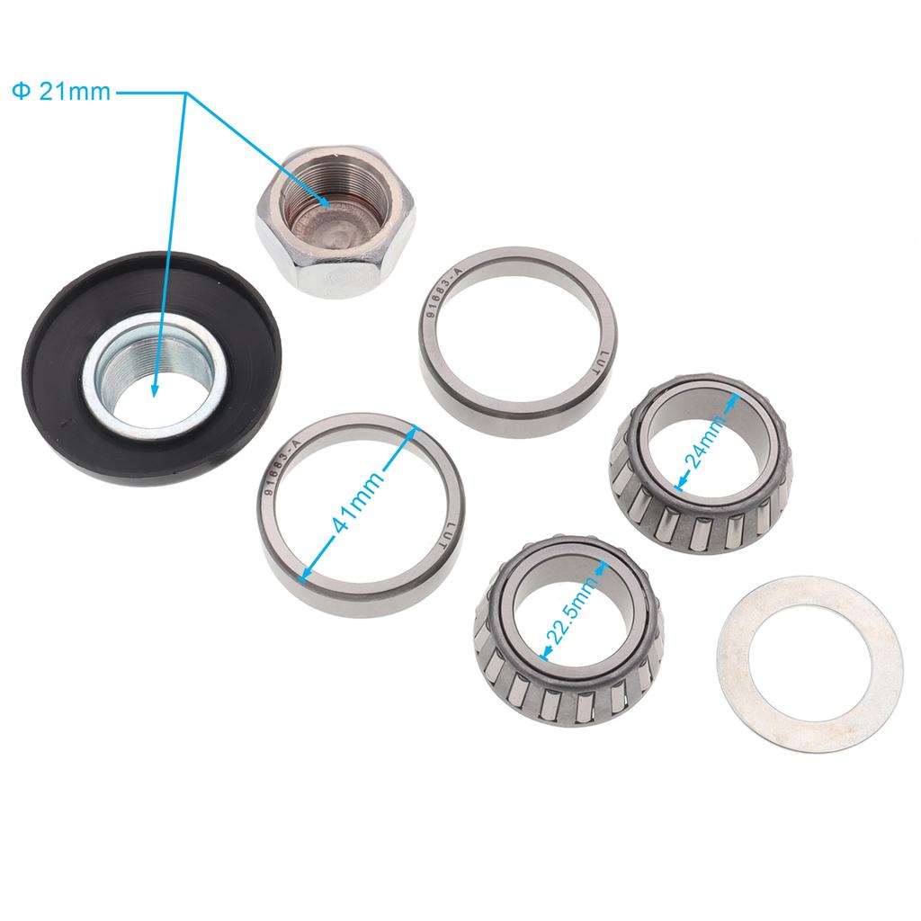 1Set 41-22.5-24 Steering Stem TAPER Bearings For Honda CRF 50cc -250cc Dirt Pit Pro Bike 91683/22.5 91683/24