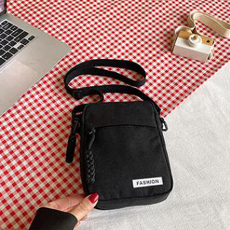 Portable Canvas Phone Bag Lightweight Small Size for Men And Women Walking Outdoor Spring Faion Korean Sle Youth Phone Pouch