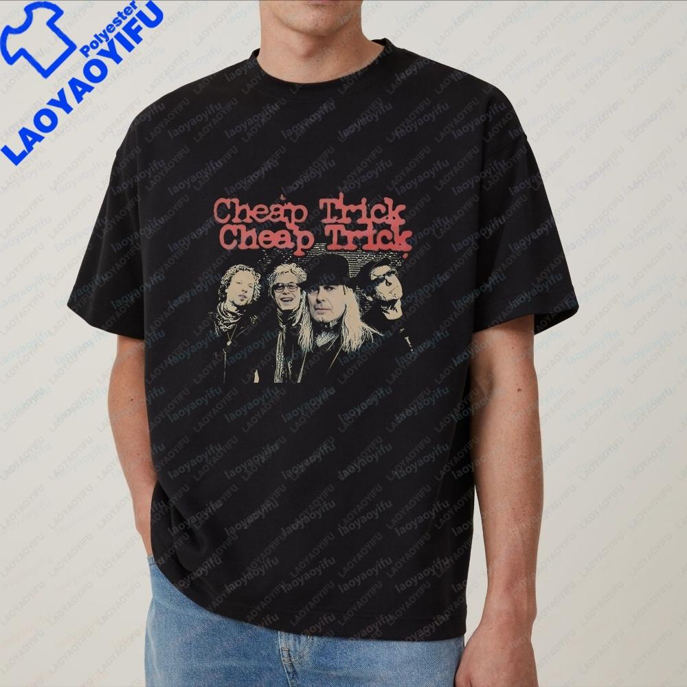 Cheap Trick Rock Bands Summer Casual Trend Shortsleeved Unisex Roundneck Tshirt for Both Unisex and WoUnisex