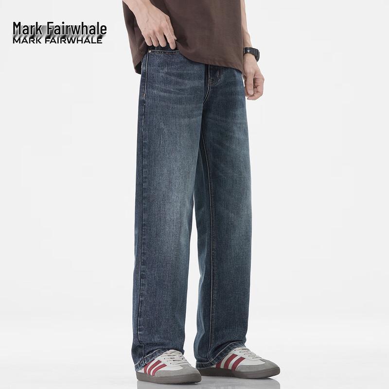 Mark Fairwhale Men's American Retro Loose Straight Leg Jeans