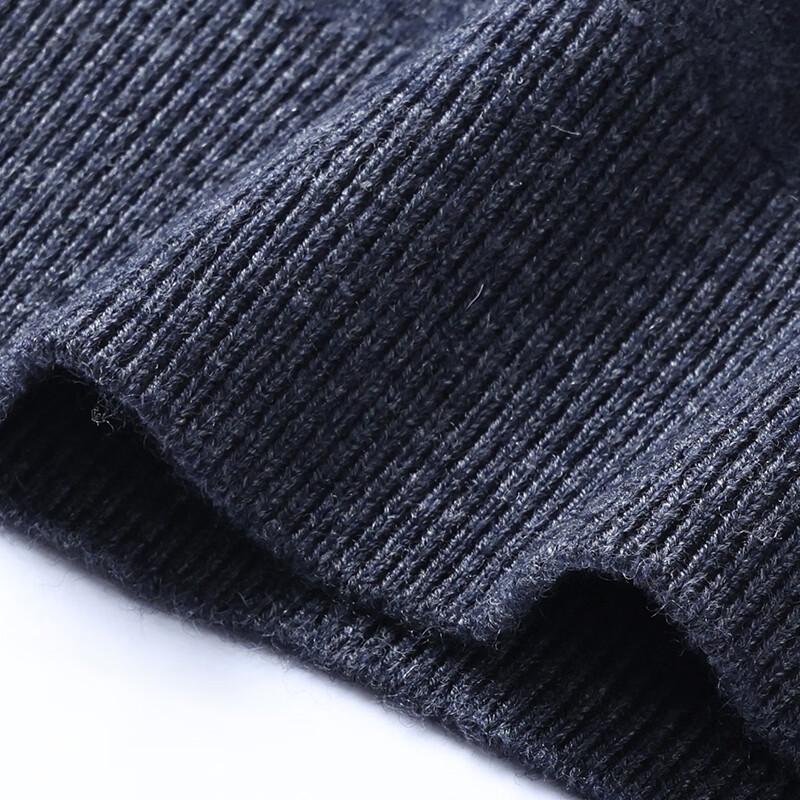 FORTEI Men's Mock Layer High-Neck Pure Wool Sweater
