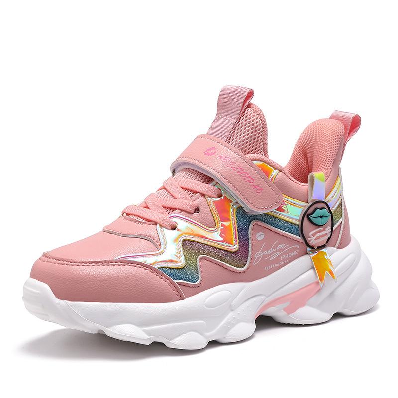 

ABC/Lun Run Genuine Children s Shoes Non-slip Soft Sole Middle School Children s Winter Elementary School Tide Shoes Full Microfiber Sports Girls Sh 31 Shoe inner length 205mm розовый