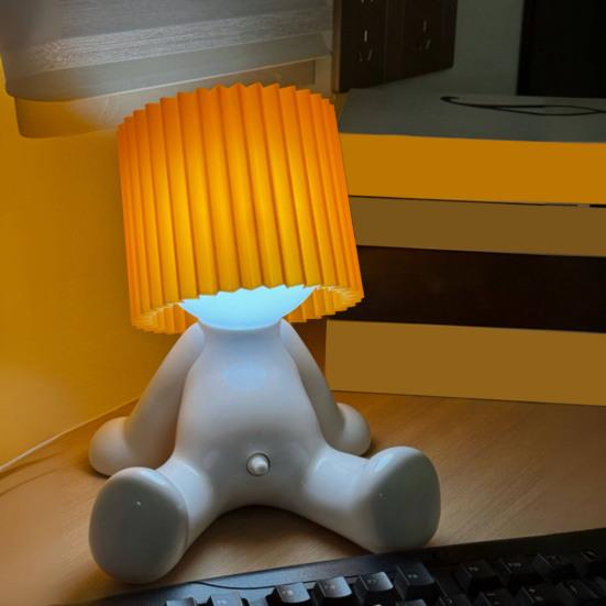 LED Night Light Soft Glow Creative Shape Widely Application Funny Plug-in Table Lamp Boy-shaped Bedside Light Decoration