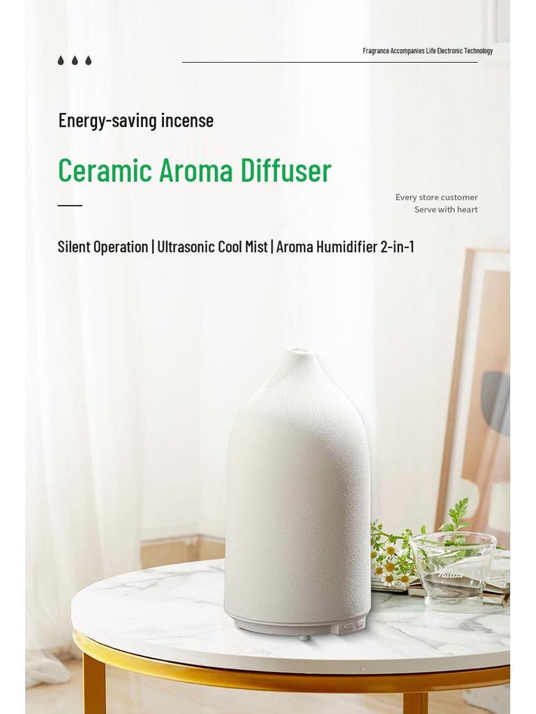 Duży Ceramiczny Nawilżacz Aromaterapeutyczny i Dyfuzor Olejków Eterycznych 500ML z Kreatywnym Designem
