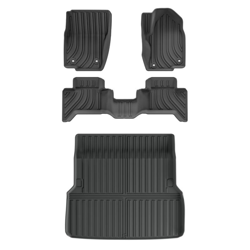 LUCKEASY Right Drive for Toyota Land Cruiser Prado LC250 2024 5 Seats Car Floor Mats Protective Mat Cargo Liner Trunk Pad