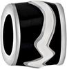 Tuscany Charms Sterling Silver Black Enamel Bead