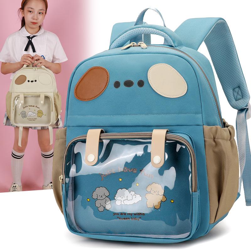 A person popular original niche design cute puppy belly pain bag students go out portable backpack