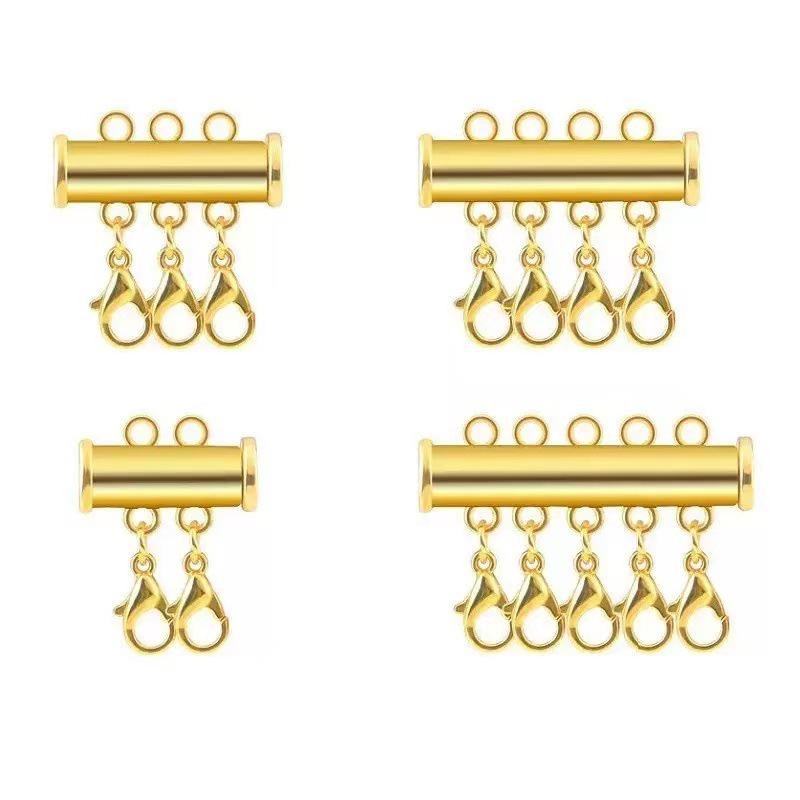 Color-Protective Magnetic Multi-Row Clasp for DIY Bracelet/Necklace