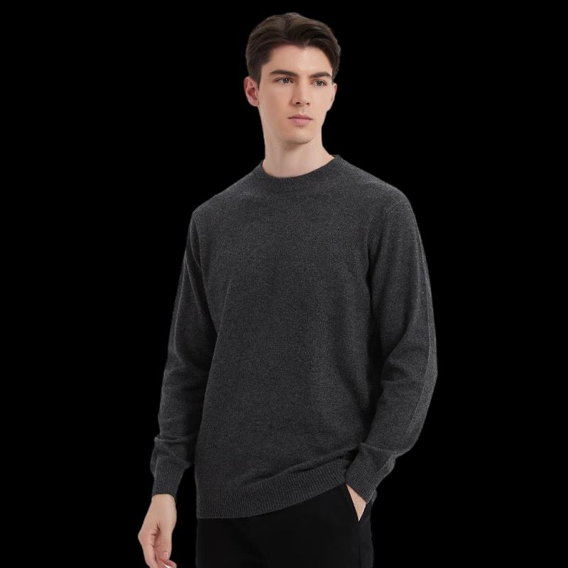 Hengyuanxiang Y2303 Men s Fine Wool Round Neck Pullover Sweater XL (180)