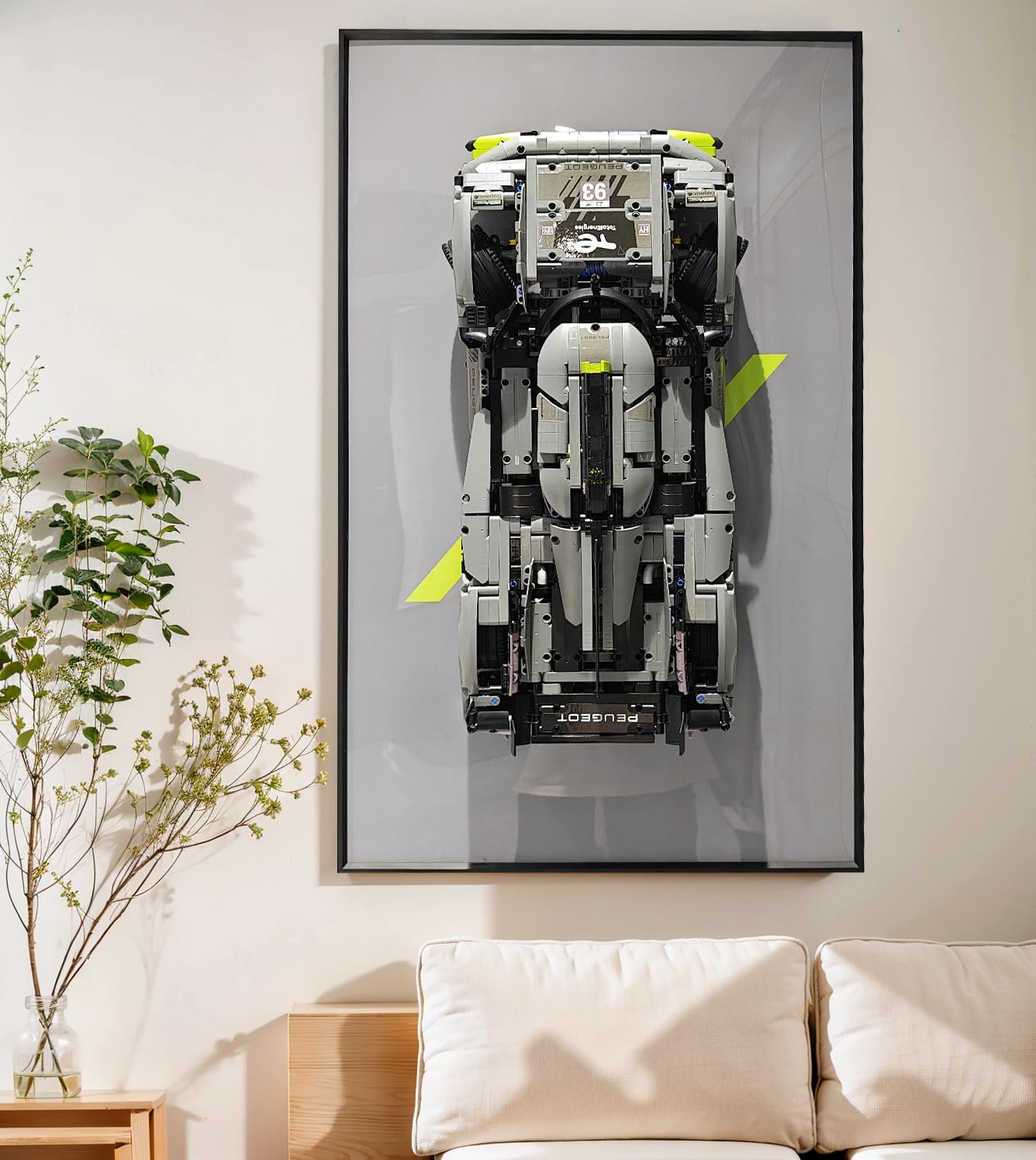 

Sungvool Настенная панель для дисплея для Lego Technic Peugeot 9X8 24H Le Mans Hybrid Hypercar Конструктор Подарки для Дисплей Lego Компоненты для Lego Автомобилей Стена