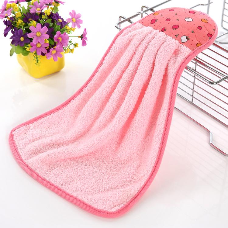 

Cute Absorbent Coral Fleece Hand Towel for Kids - Hanging Kitchen & Bathroom 30x30 cm