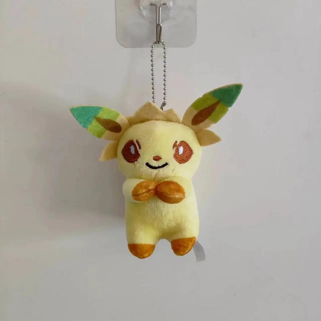 10pcs/set EeveeGlaceon SylveonLeafe Plush 10cm Soft Pendant Doll Toy Keychain Christmas Halloween Birthday Gift