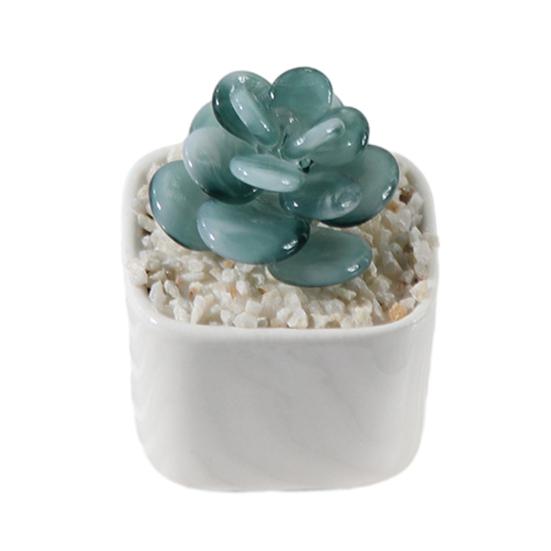Glazed Succulents Potted Plants Artificial Succulents Mini Maintenance-Free