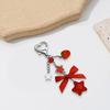Fashionable Strawberry Keychain Star Purse Pendant Fashion Bowknot Key Jewelry Present for Youthful Fashion Enthusiasts