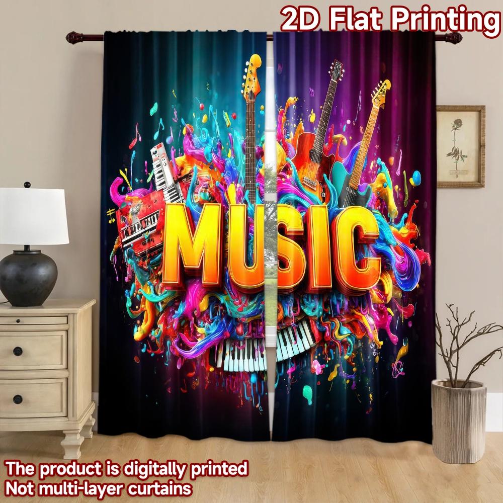 2D flat Photography Backdrop Photography Backdrop Colorful Musical Explosion 100% Polyester Party Decorations Perfect for