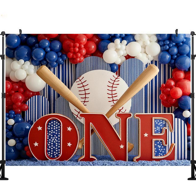 LS Sports Theme Backdrops Kids Birthday Cake Smash Boy Photography Child Baby Photocall Baseball Soccer Backgrounds