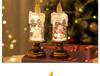 Creative Cross-border Snowing Cartoon Christmas Crystal Ball Candle Light Ornament