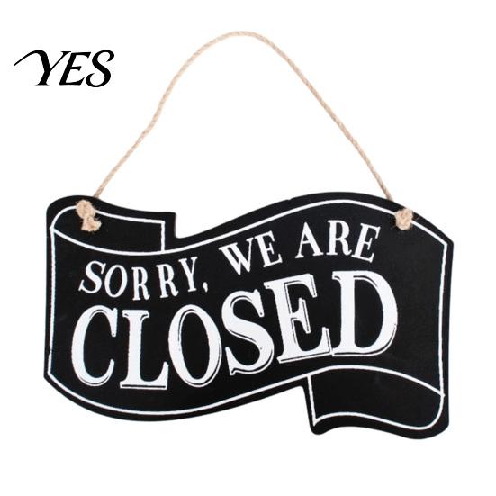 Open Closed Wood Sign Sign, with Lanyard, Retro Decorative Door Double-Sided Printed for Bars Cafes Wall Decor Old-fashioned