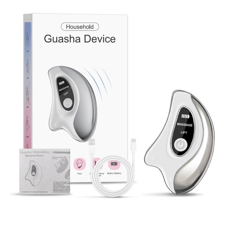 Electric Gua Sha Facial Scraper Microcurrent Neck Massager Vibration Face Lift Firming Skin Care Beauty Tool