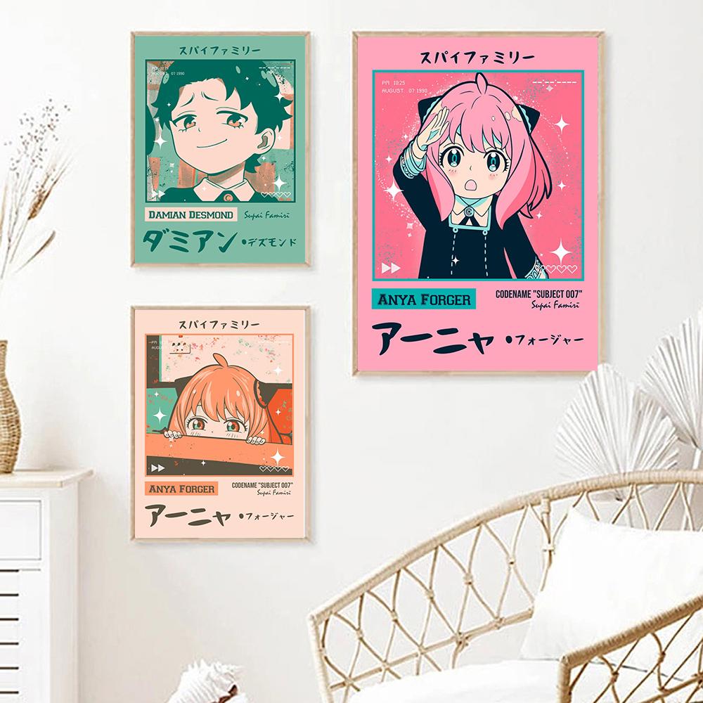 Επαγγελματική κάρτα μόδας Anime Art Αφίσα Εκτύπωση Κοριτσιού Κοιτώνα Καμβάς τοίχου Μοντέρνος καμβάς Ζωγραφική Δωμάτιο Διακόσμηση σπιτιού Κορέα Κινούμενα σχέδια