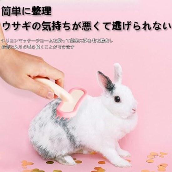 Pet Brush Rubber Slicker Pink Size S Removes Loose Hair Feels Fluffy Made Silicone Material Gentle On Skin Not Painful (small Size)