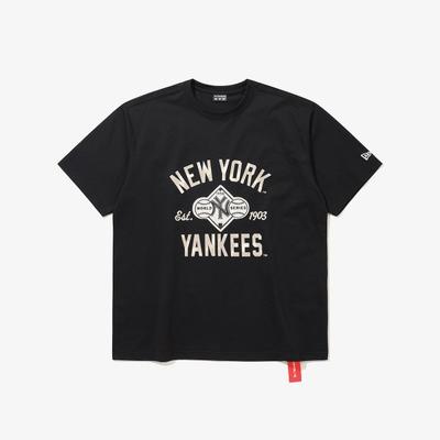 New Era New York Yankees HeaTher Black T shirT 1958