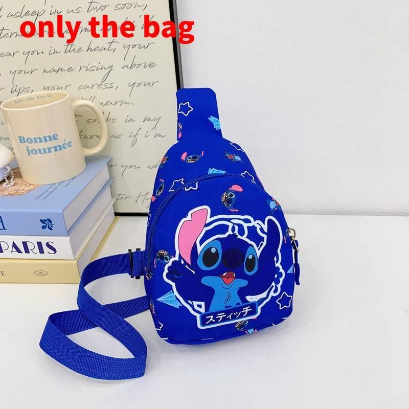 Childrens Cartoon Stitch Print Design Oxford Fabric Shoulder Bag With Breathable Nylon For Kindergarten Kids