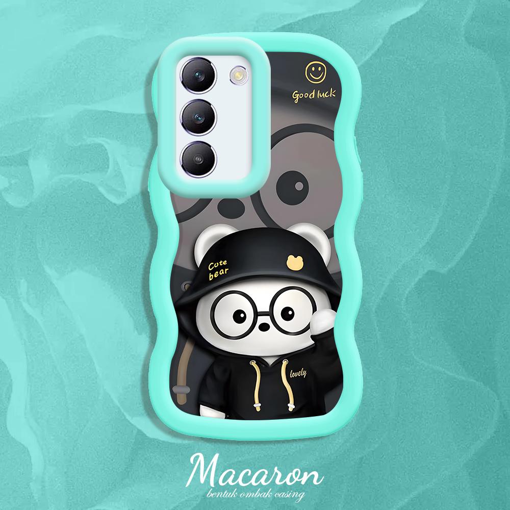 Model pictat Big Wave Edge Material din silicon moale Husa pentru telefon Macaron Carcasă de protecție antișoc din cauciuc pentru OnePlus Vivo Motorola Moto