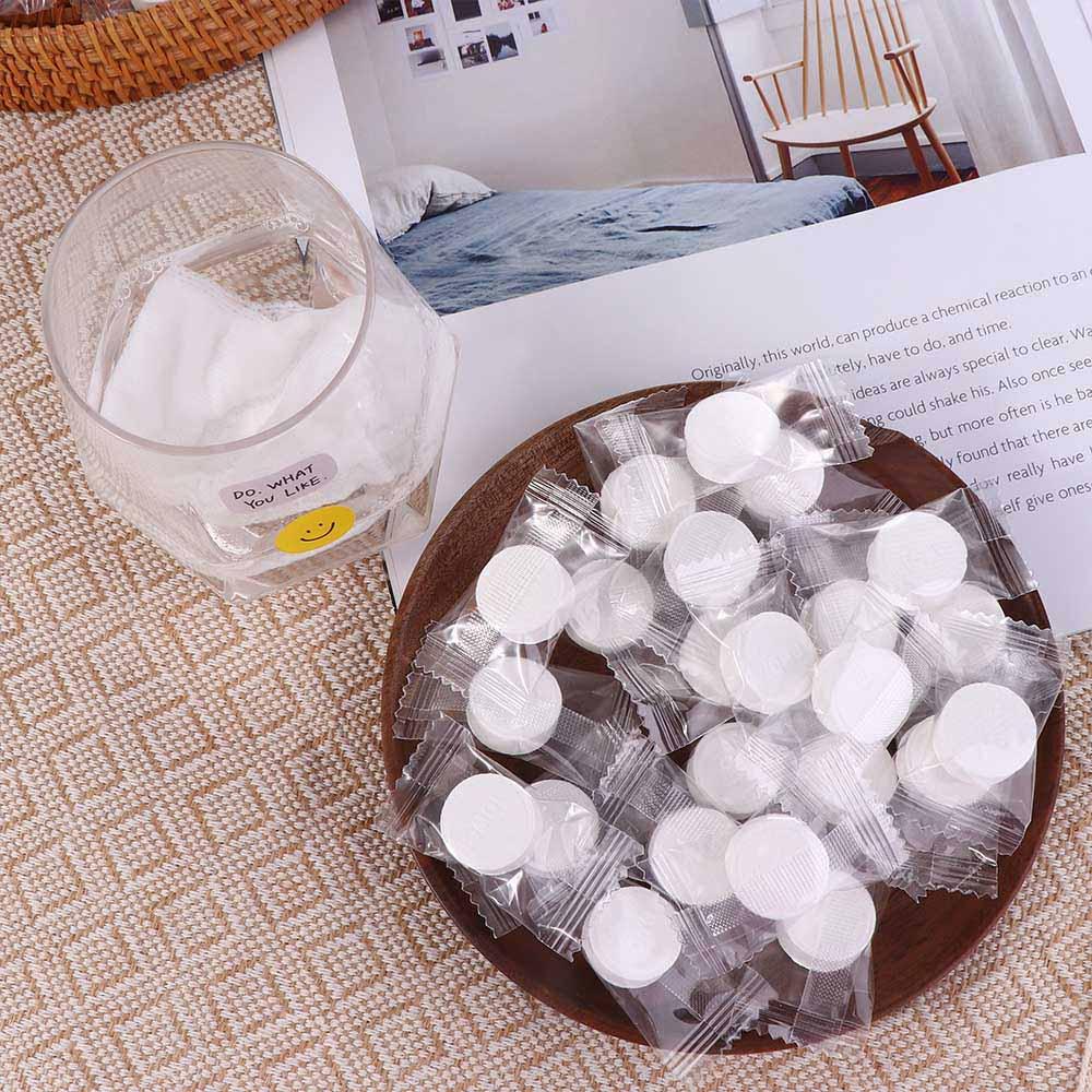 Makeup Washcloths Moistened Tissues Disposable Compressed Towel Tablets Tissue Face Cleansing Wipes