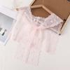 Breathable Thin Lace Shawl Lightweight Waistband Neck Guard Blouse Pastoral Style Countryside Style Embroidered Shoulder Scarf