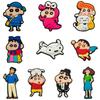 10pcs Crayon Shin-chan Croc Charms - Fun, Soft Rubber Shoe Accessories with Personality