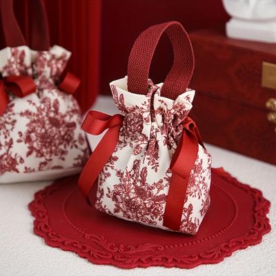 10 Pieces/Set, Deluxe Drawstring Gift Bags, Soft, Reusable, Durable Bags, Christmas Gift Wrapping, Christmas Candy Bags for Jewelry, Candy