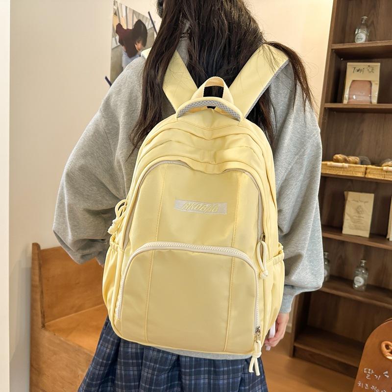Junior high school student schoolbag Korean version fashion sports leisure backpack lightweight simple college style large capacity backpack
