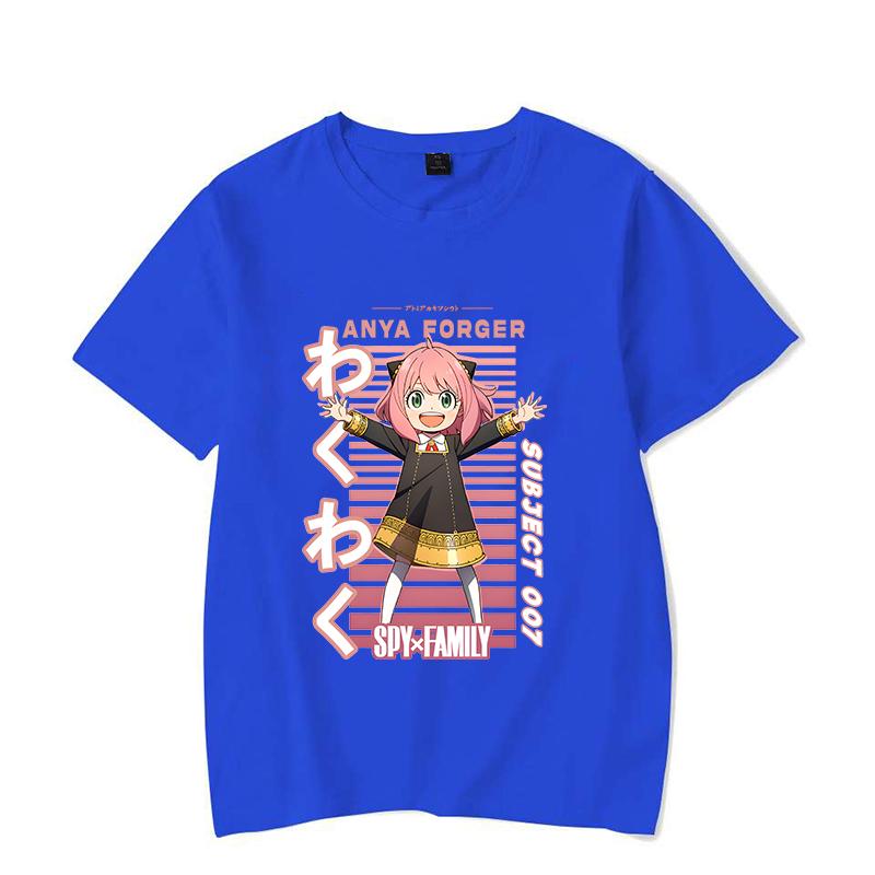 Gorąca Nowa Anime Anya Forger Nadruk T-shirt Kobiety Letnia Moda T-shirty Okrągły Dekolt T-shirt Anime Koszulka z Krótkim Rękawem