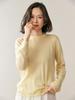 Women's Round Neck Wool Knit Pullover - Long Sleeve Base Layer Sweater