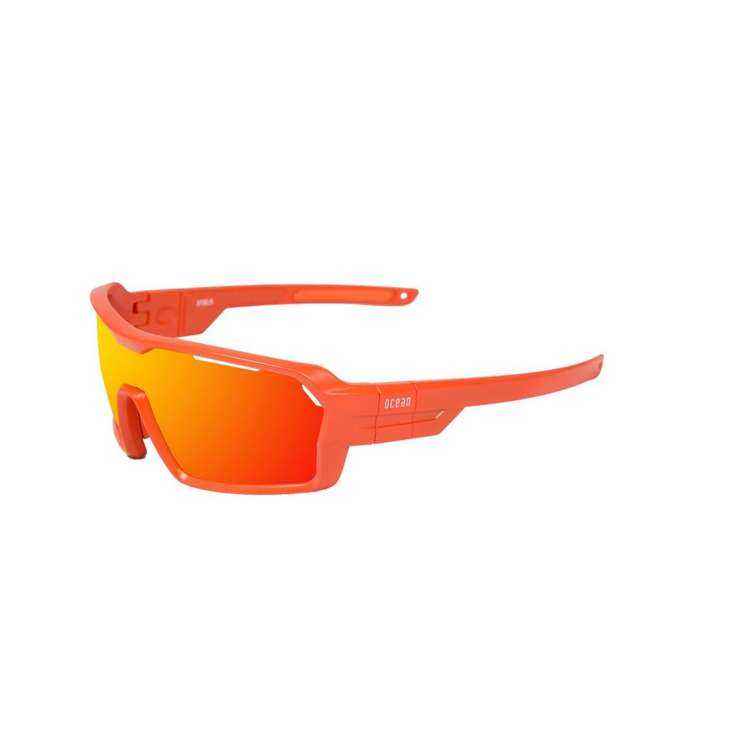 OCEAN CHAMELEON Floating UV Recycled Interchangeable Frame Matte Red Red REVO Sunglasses, Protection, Materials, & Strap, (Polarized Lenses),