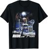 Ride With Pride Trucker Eagle Wolf Gift Unisex T-Shirt