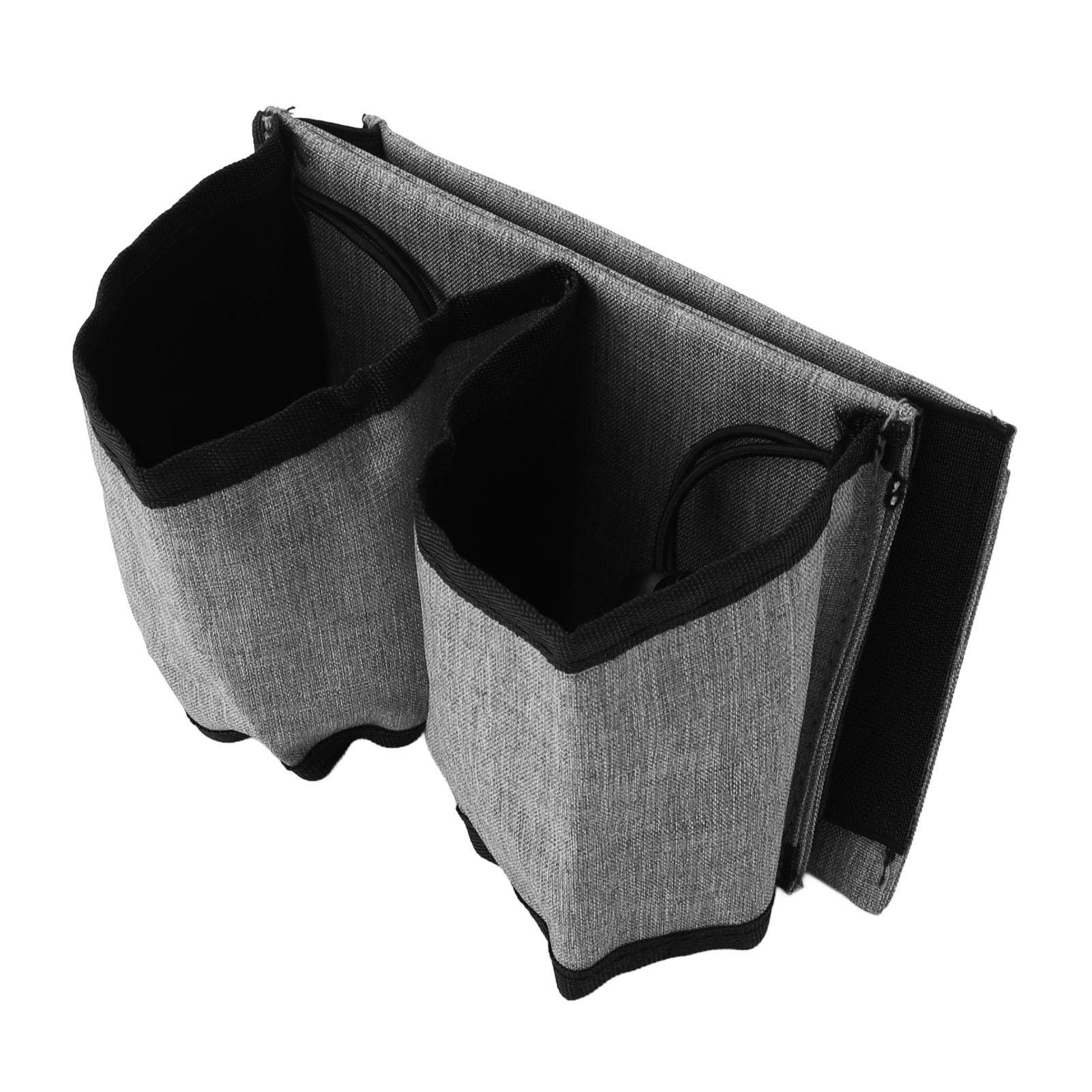 

Luggage Travel Cup Holder Drink Carrier Hold Two Coffee Mugs Fits Roll On Suitcase Handles for серый