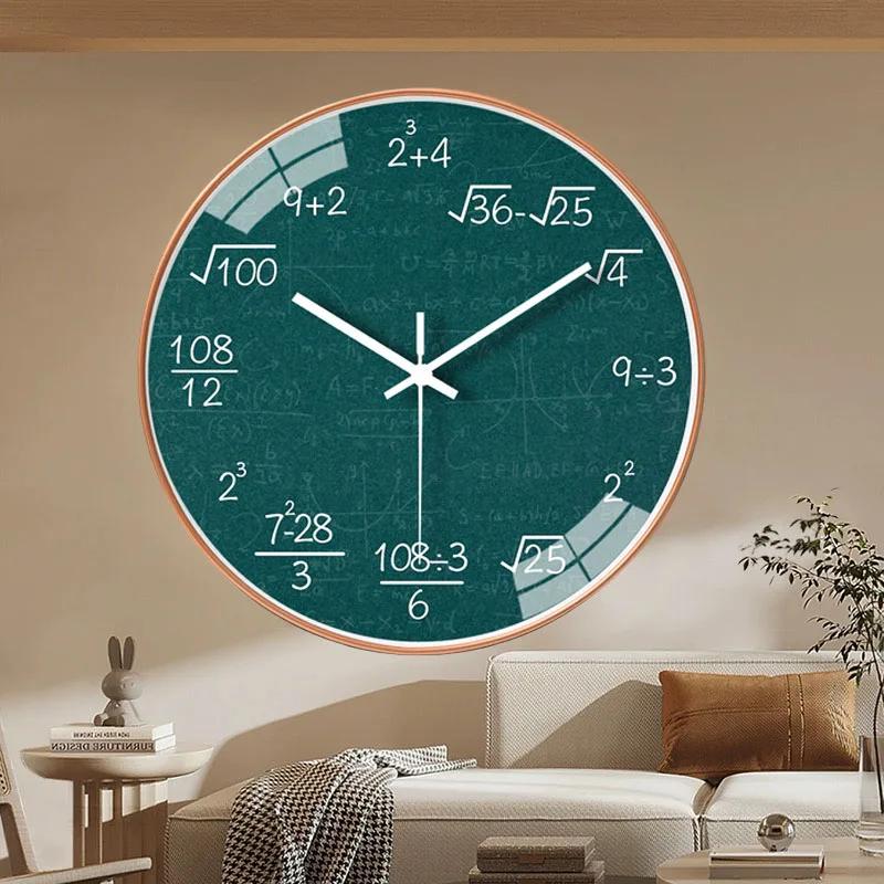 Mathematical Formula Wall Clock Beautiful Quiet Environmental Protection Material Suitable for Study Bedroom Living Room