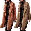Damen Oversize-Mantel Einfarbig Einreihig Herbst Winter Dicke Knöpfe Übermantel für das Büro