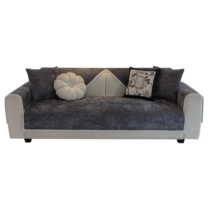 Leather Sofa Special Sofa Cushion Four Seasons Universal Non-Slip Cushion Nordic Simple Modern Solid Color Sofa Cover Cover Cloth