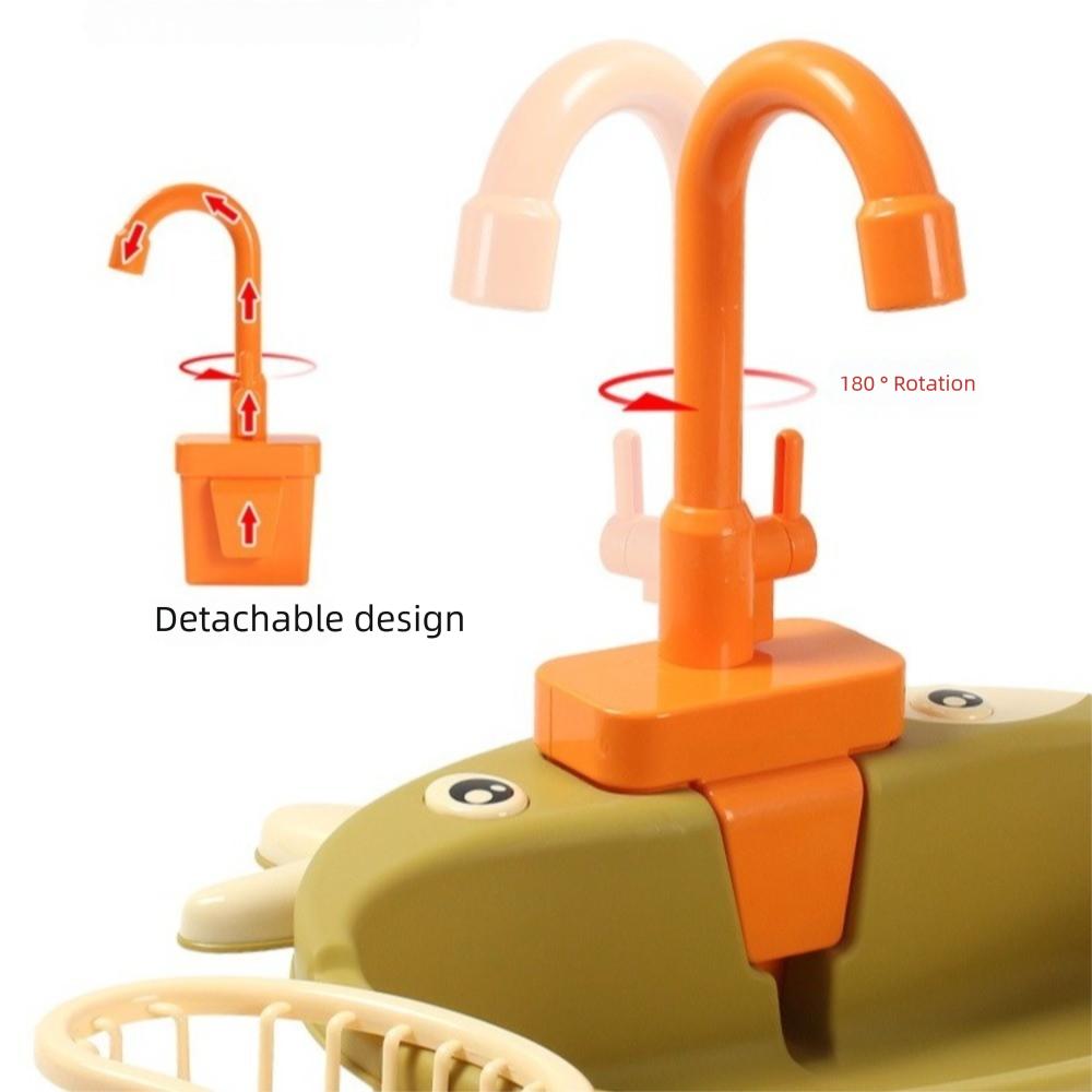 Single Hole Faucet Replacement Toy Rotatable Sink Faucet Play Tap Kitchen Sink Toy  Children