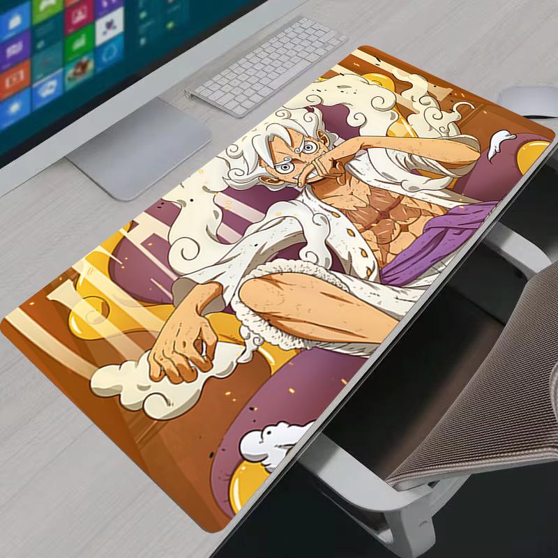 Large Mousepad Comic Style Luffy Non-slip Gaming Accessories XXL Office Extend Rubber Deskmat One Piece Anime Keyboard Mouse Pad