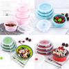 4pc Round Silicone Folding Lunch Box Microwave Folding Bowl Portable Folding Food Container Box Salad Bowl with Lid