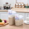 Transparenter Kunststofftank, Reisaufbewahrungsfass, Haushaltsnahrungsmittelbehälter, Getreideaufbewahrungsbox für Haferflocken, Getreide, Müsli, Nudeln