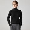 Women's High Neck Cashmere Sweater - Long Sleeve Wool Knit Solid Color Top for Autumn/Winter